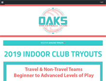 Tablet Screenshot of oaksvolleyballclub.com